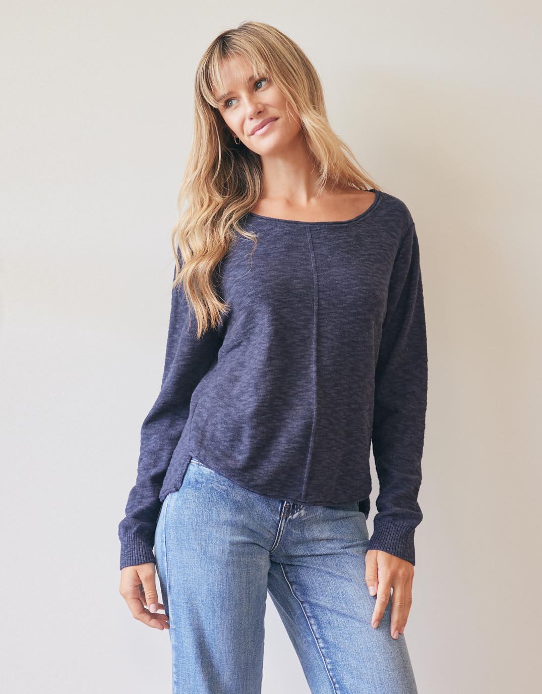 Little Lies - Sacha Summer Knit - Navy - White & Co Living Knitwear