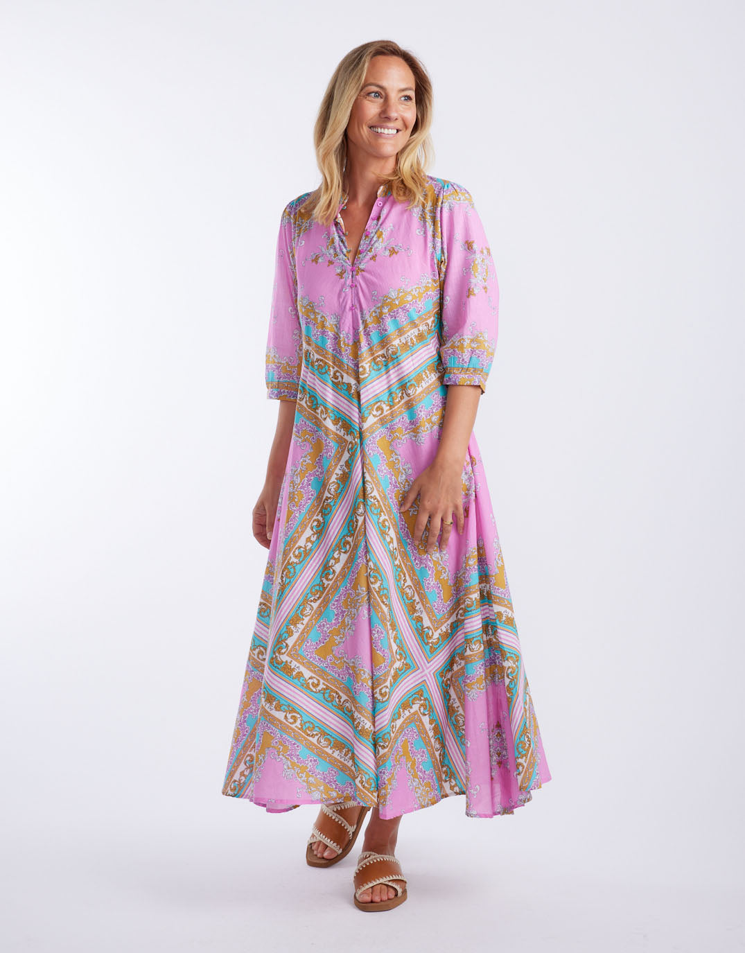 Scarlett Maxi Dress - Aria Pink Blue