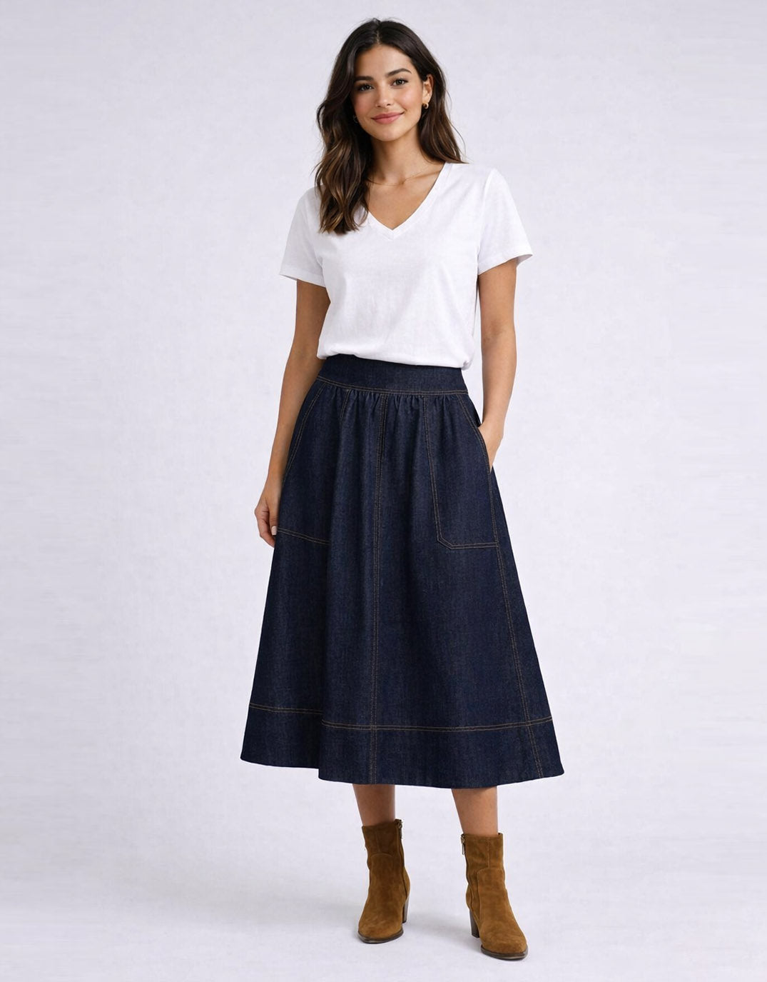 Marion Skirt - Dark Denim