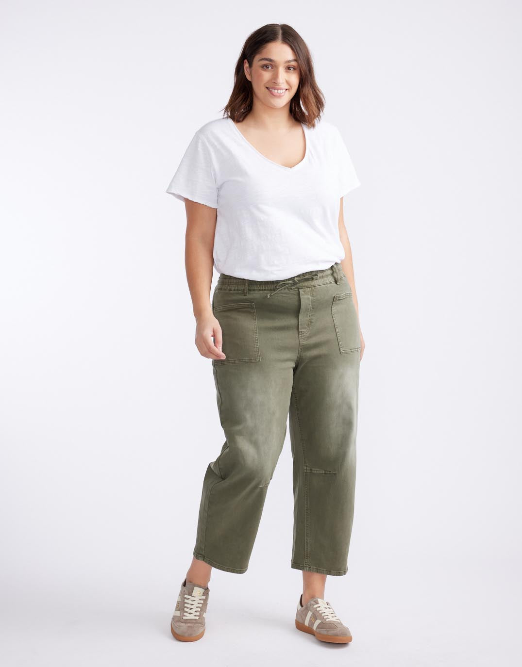 Leo Barrel Jeans - Khaki