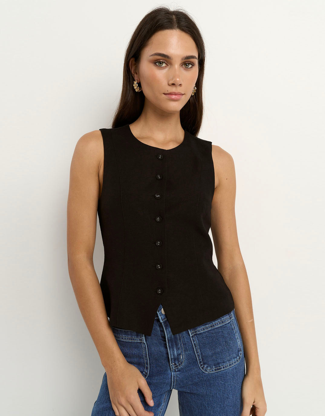 reunion-label-infusion-sleeveless-vest-black-womens-clothing