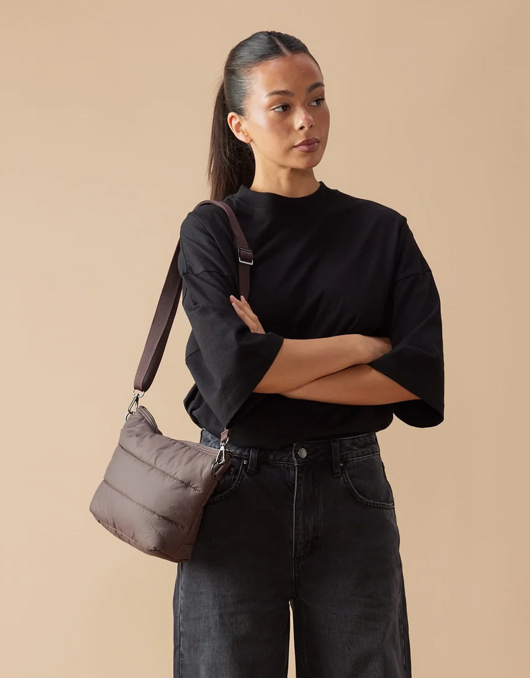 Stash Base Crossbody Cloud - Chocolate