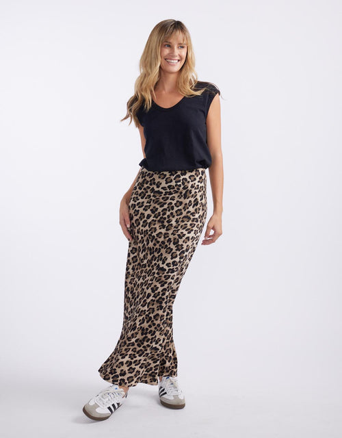 stories-be-told-record-satin-bias-skirt-leopard-womens-clothing