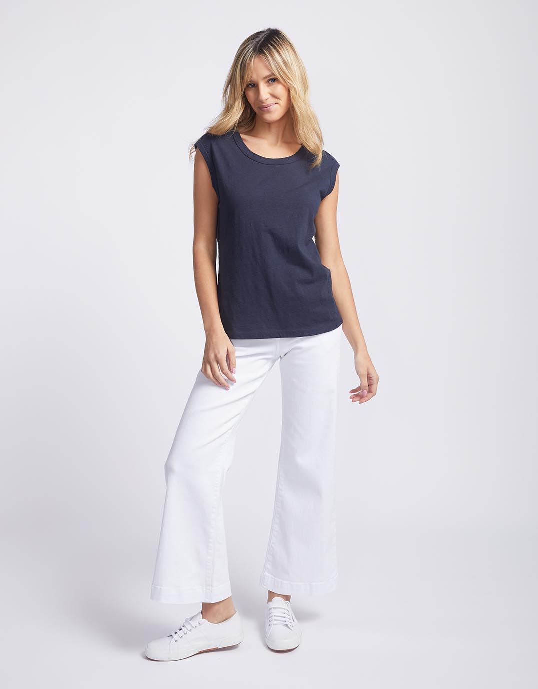 White & Co. - Cali Tank Top - Navy - White & Co Living Tees & Tanks