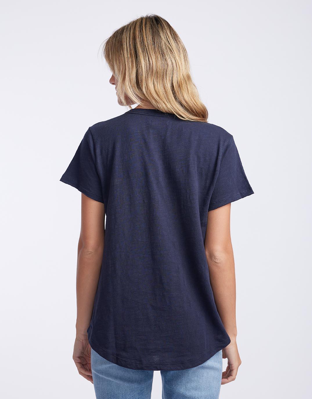 White & Co. - Original Round Neck T-Shirt - Navy - White & Co Living Tees & Tanks