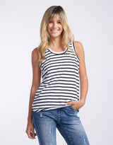 White & Co. - Original Tank - Black/White Stripe - White & Co Living Tees & Tanks