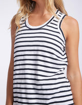 White & Co. - Original Tank - Black/White Stripe - White & Co Living Tees & Tanks