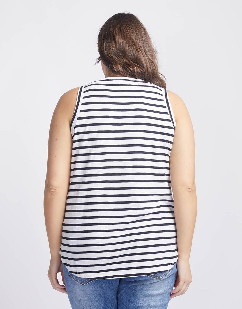 White & Co. - Original Tank - Black/White Stripe - White & Co Living Tees & Tanks