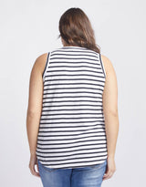 White & Co. - Original Tank - Black/White Stripe - White & Co Living Tees & Tanks