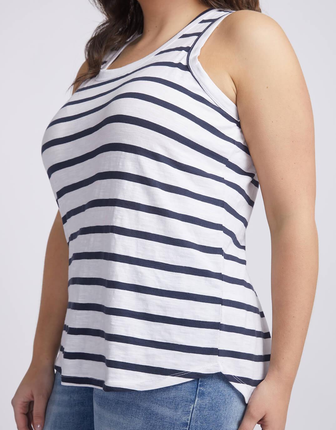White & Co. - Original Tank - Navy/ White Stripe - White & Co Living Tees & Tanks