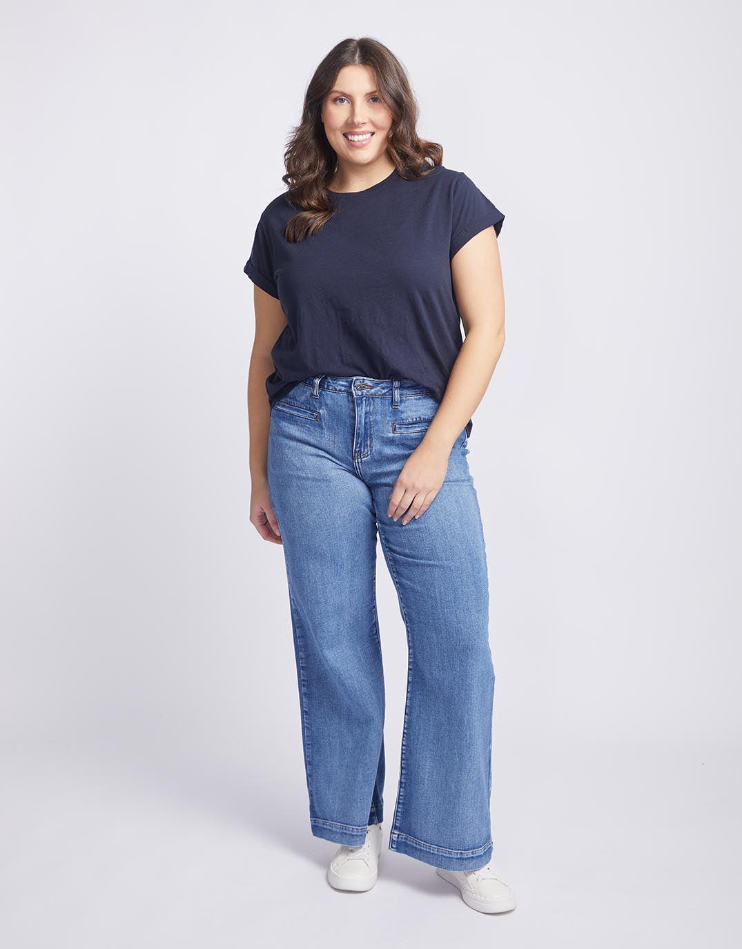 White & Co. - Turn Back T-Shirt - Navy - White & Co Living Tees & Tanks