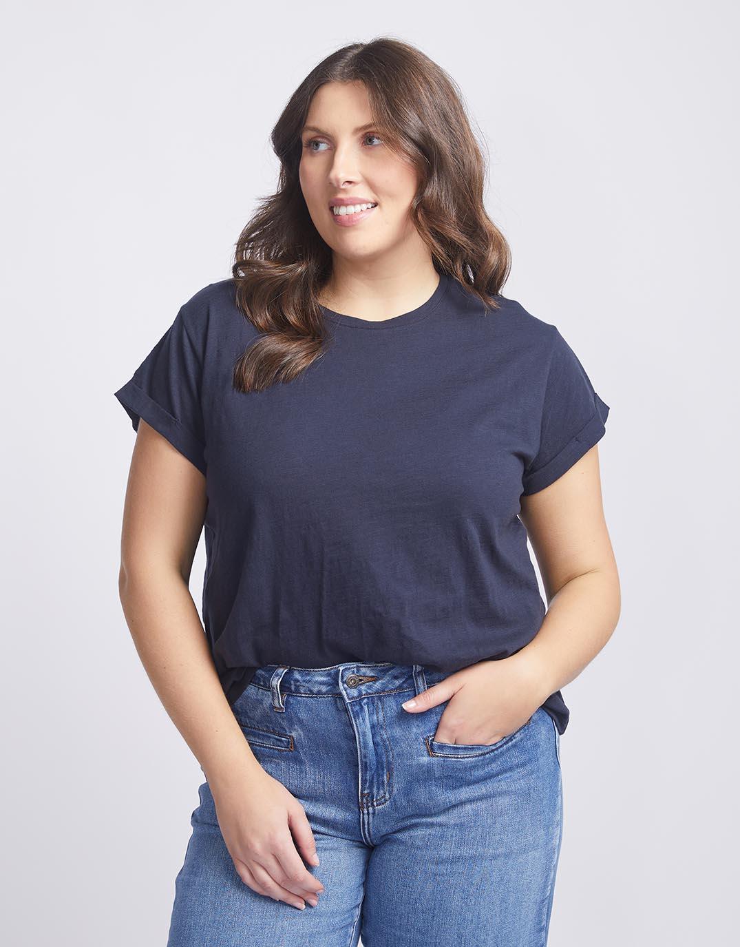 White & Co. - Turn Back T-Shirt - Navy - White & Co Living Tees & Tanks