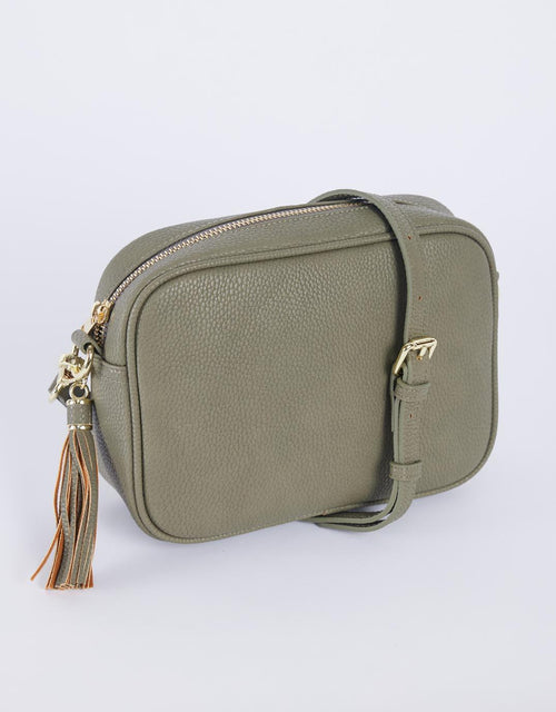 paulaglazebrook. - Zoe Crossbody Bag - Khaki/Navy White Stripe - paulaglazebrook Accessories