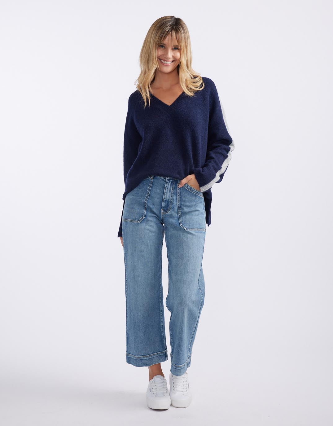 white-co-chalet-v-neck-knit-jumper-french-navy-grey-womens-clothing