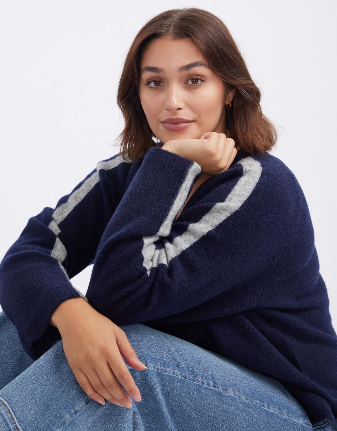 white-co-chalet-v-neck-knit-jumper-french-navy-grey-womens-clothing