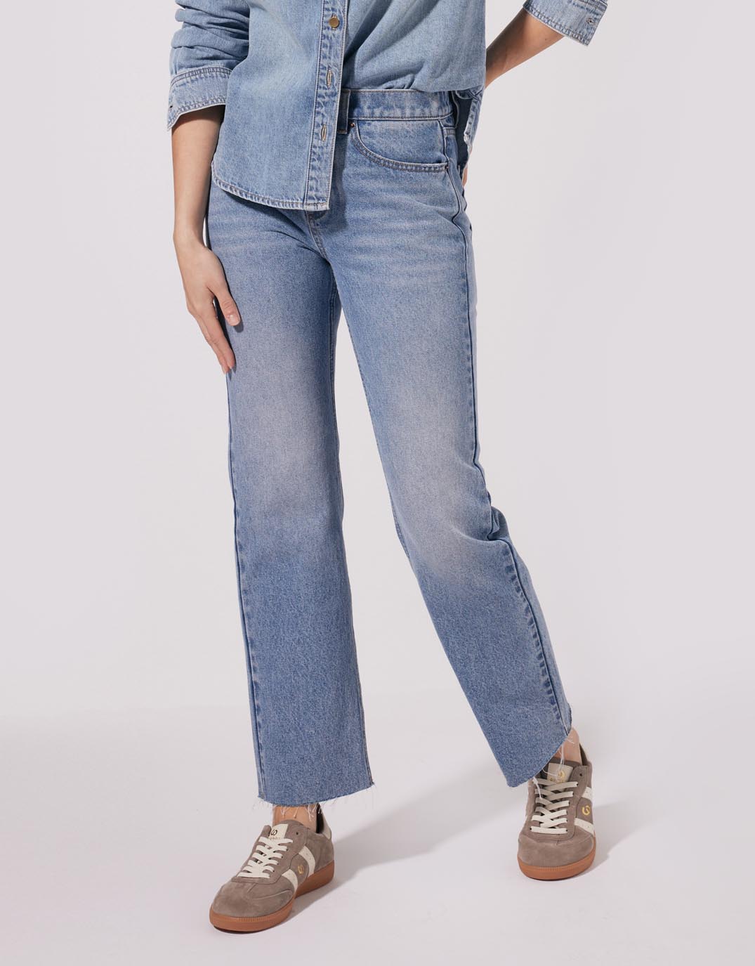 Charlotte Straight Leg Jean - Mid Wash