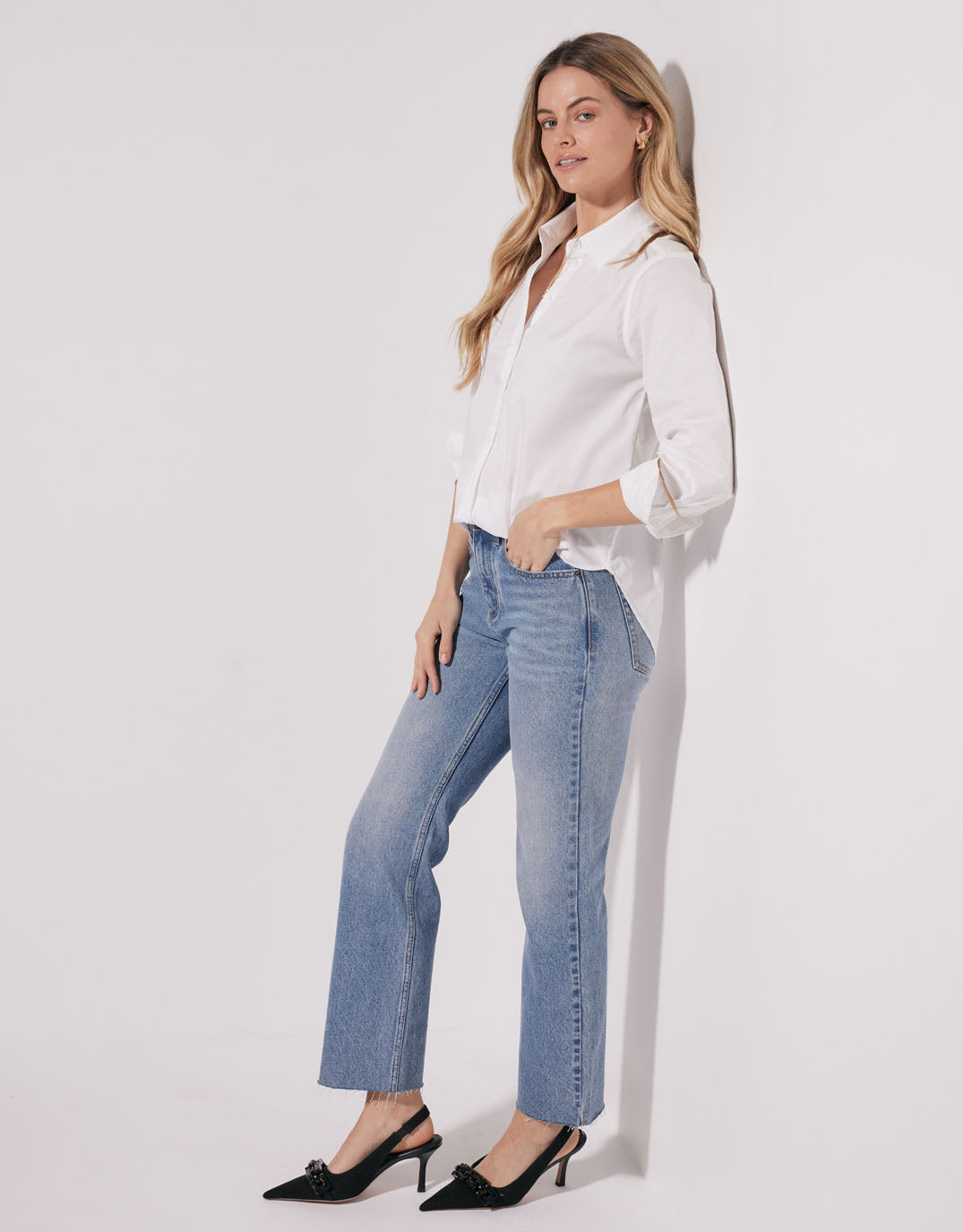 Charlotte Straight Leg Jean - Mid Wash