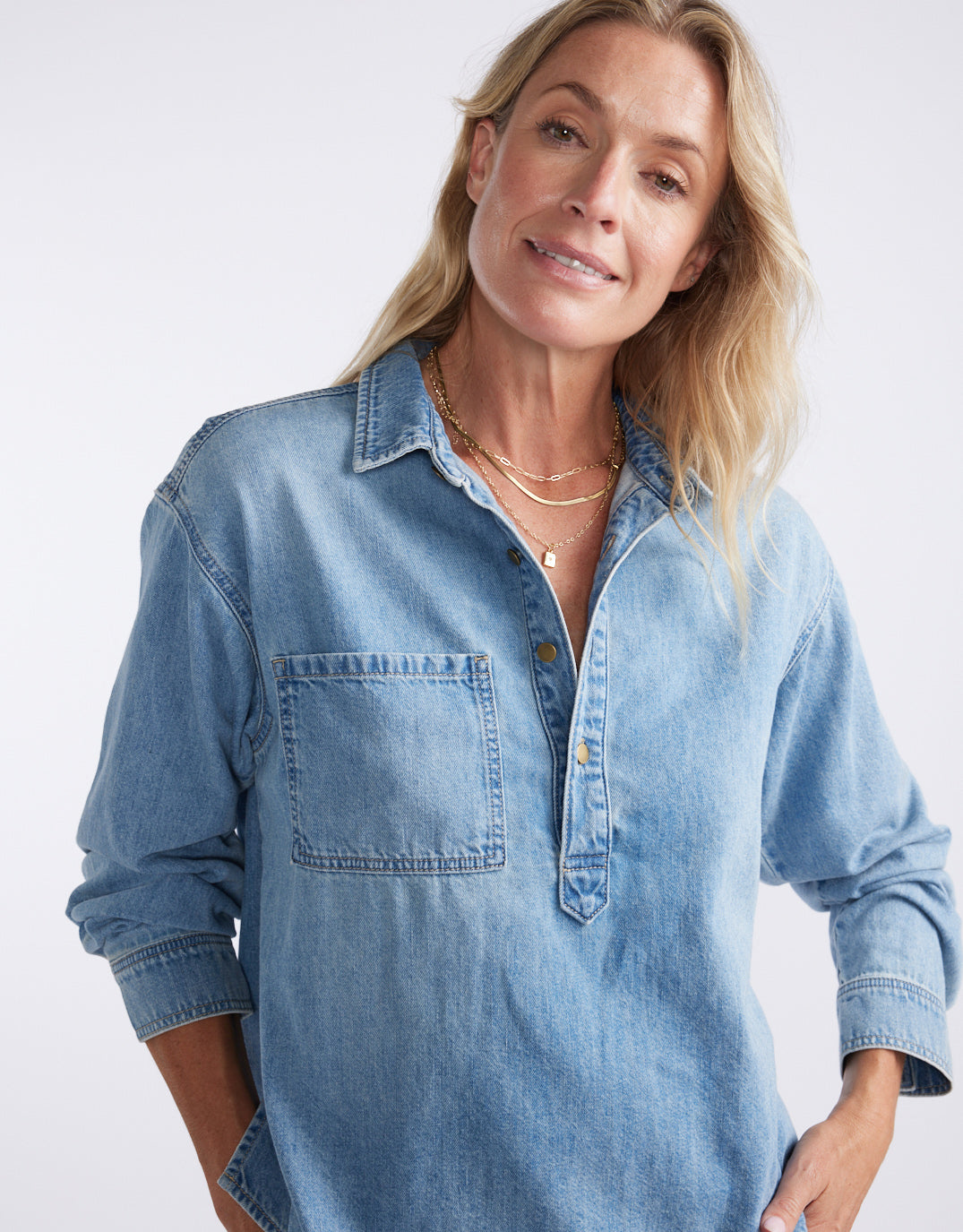 white-co-henley-claudia-shirt-mid-wash-womens-clothing