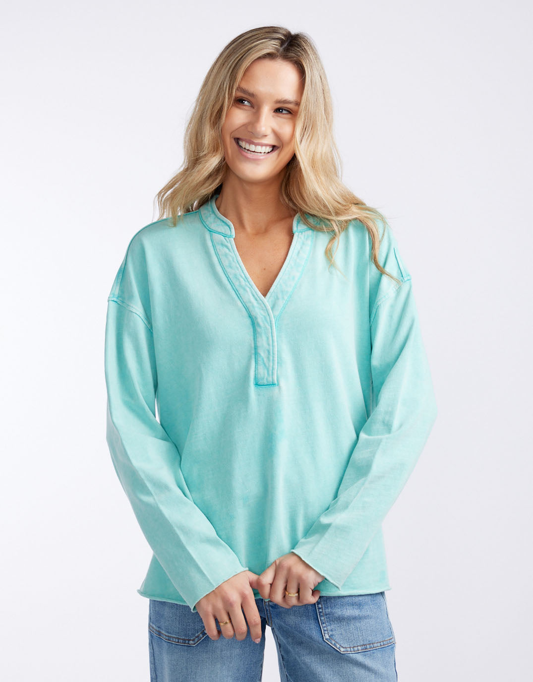 white-co-henley-sunset-top-seaglass-womens-clothing