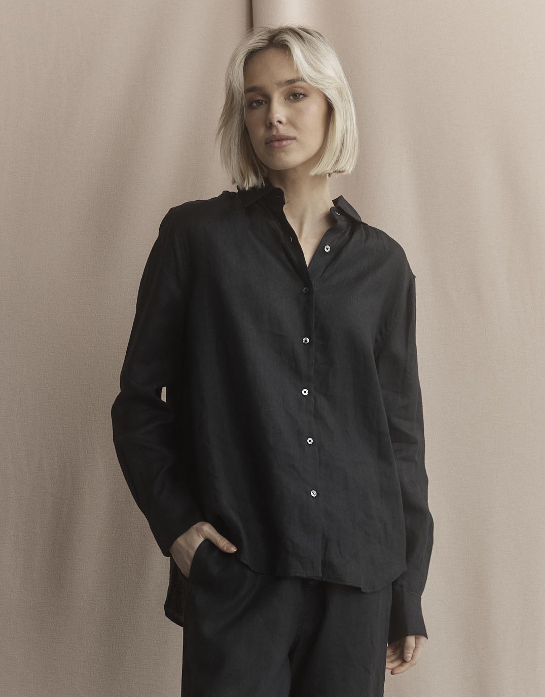 white-co-katie-linen-shirt-black-womens-clothing