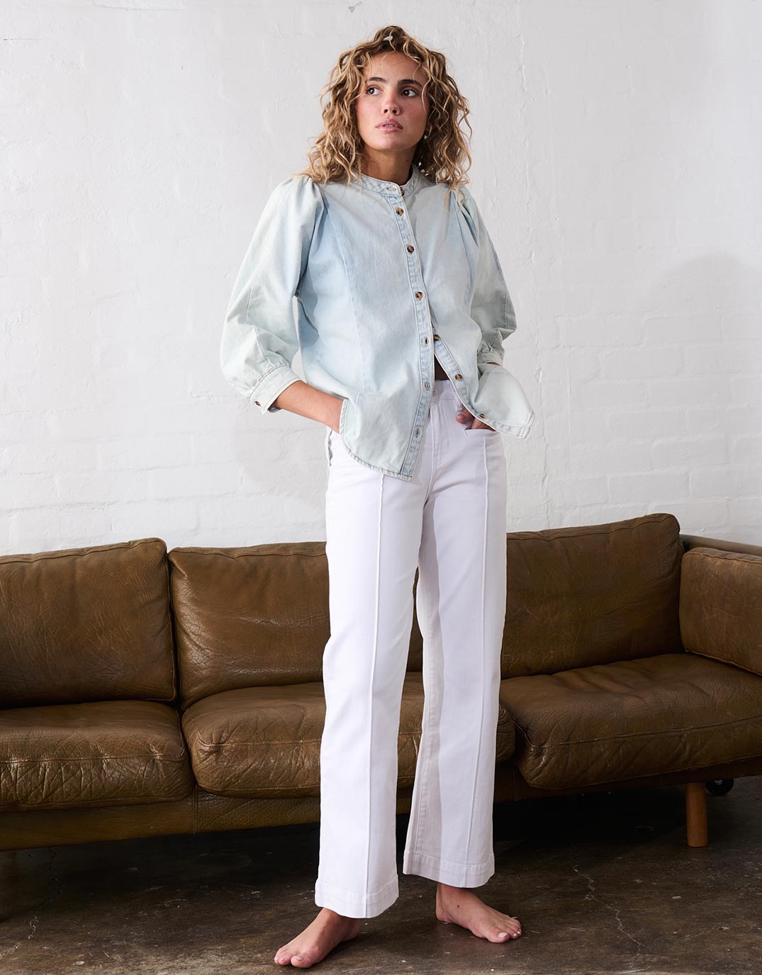 Gabriella Shirt - Sky Blue