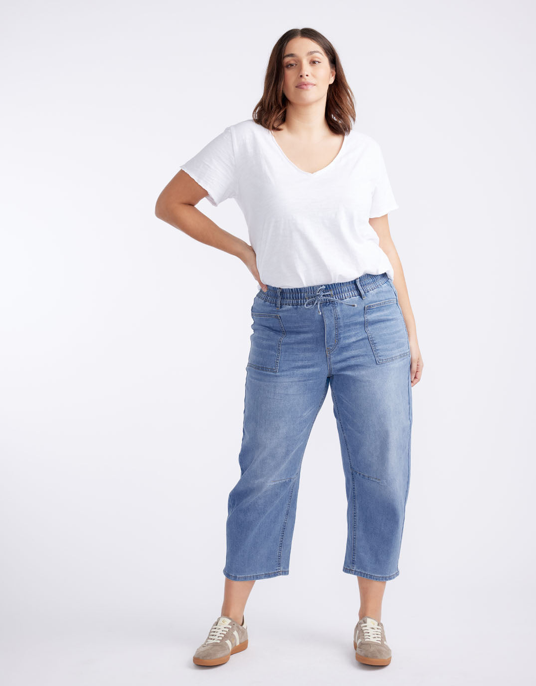 Leo Barrel Jeans - Blue Denim