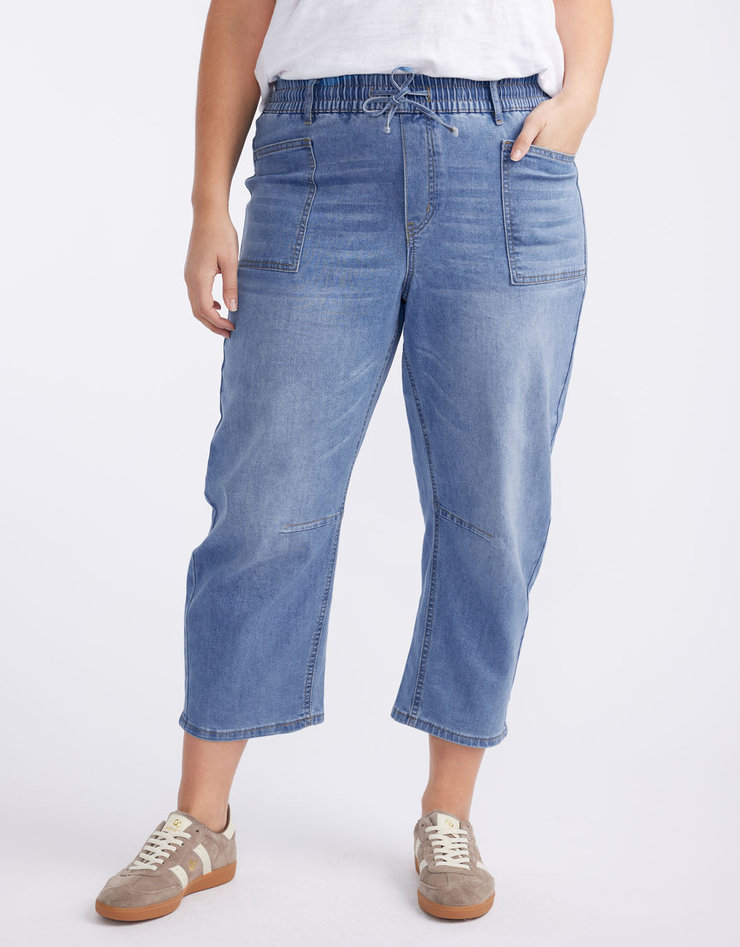 Leo Barrel Jeans - Blue Denim