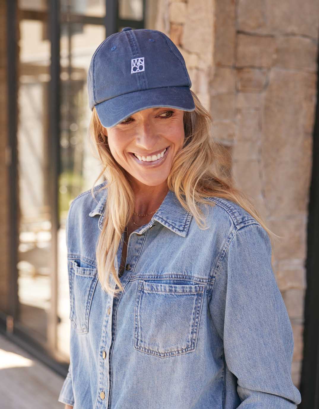 Monogram Cap - Washed Navy