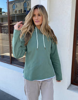 Monogram Fleece Hoodie - Sage