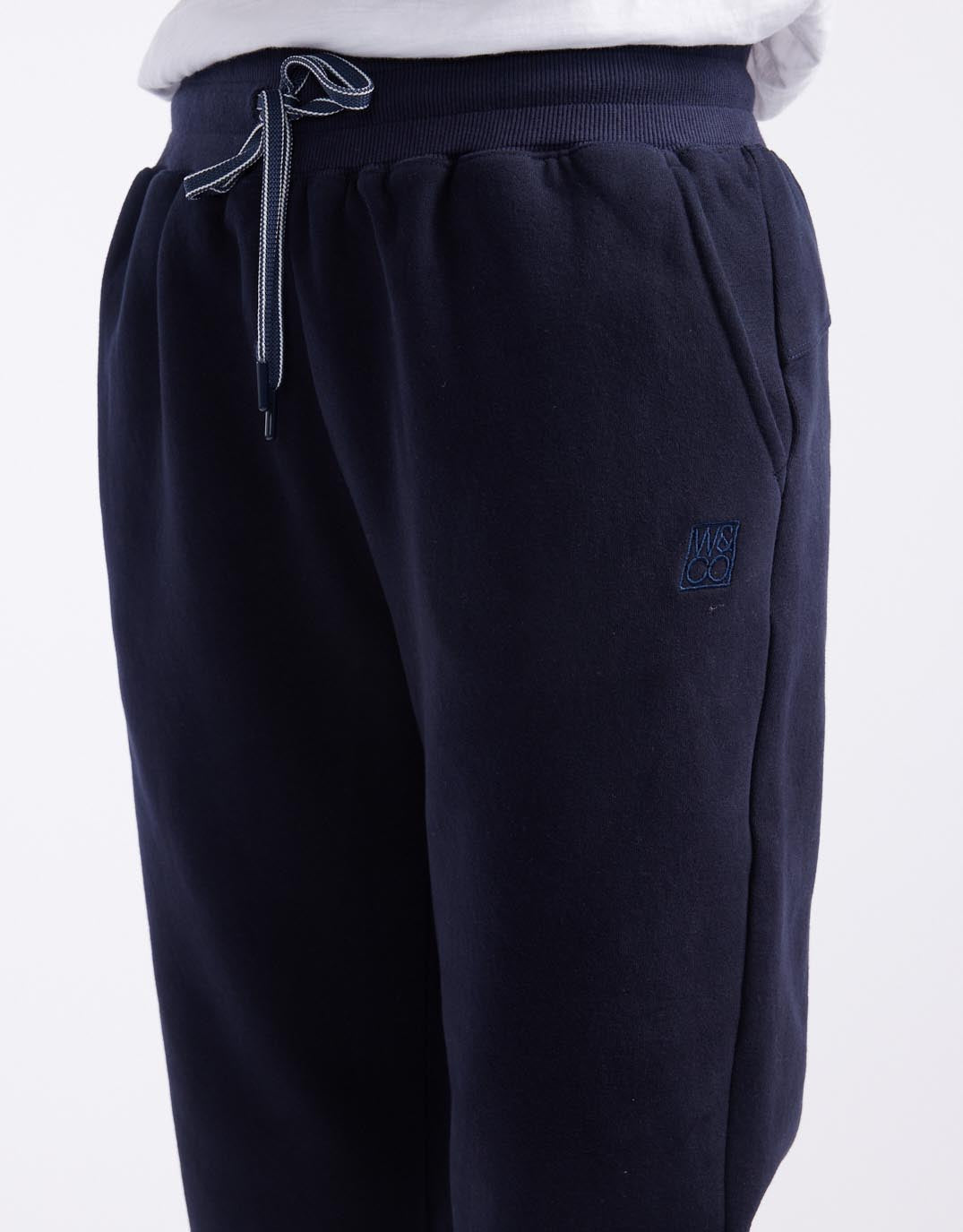 white-co-monogram-fleece-lounge-pants-navy-womens-clothing