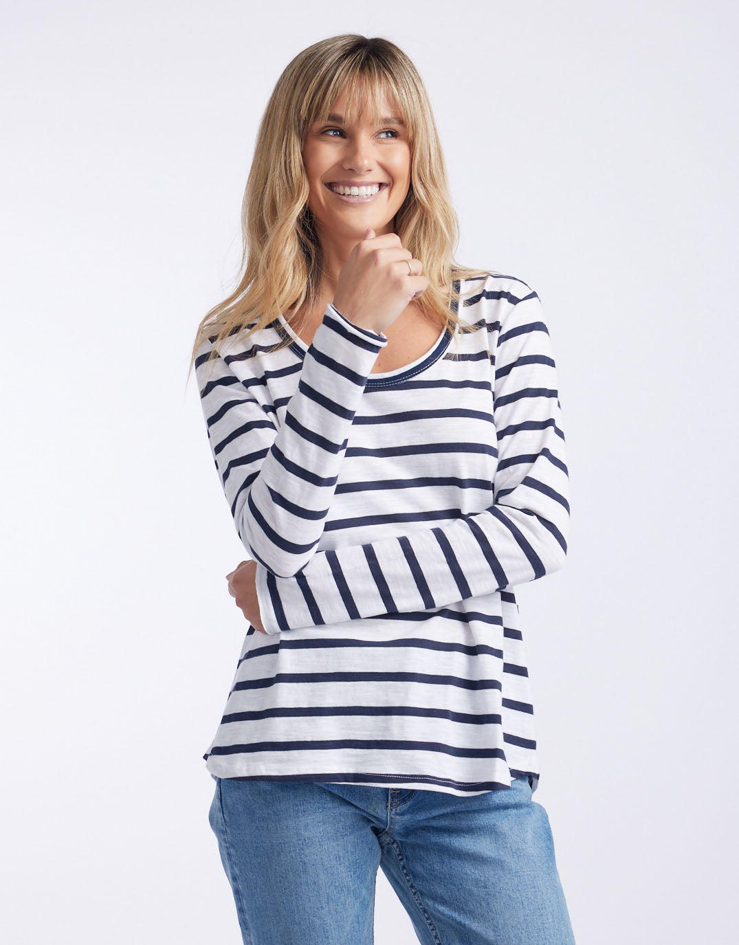 white-co-original-round-neck-long-sleeve-t-shirt-navy-white-stripe-womens-clothing