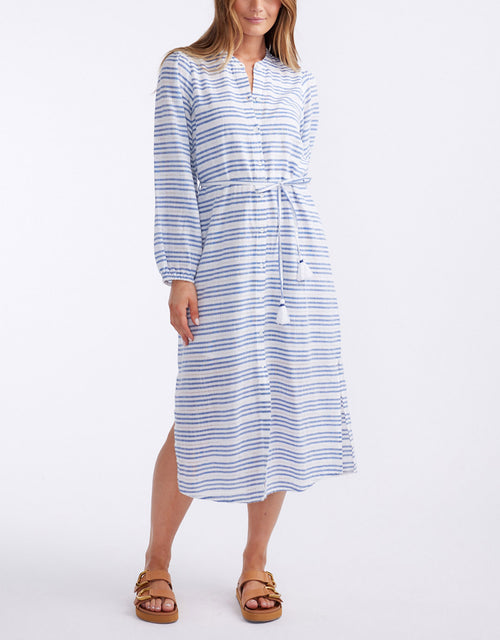 white-co-palm-island-dress-blue-white-stripe-womens-clothing