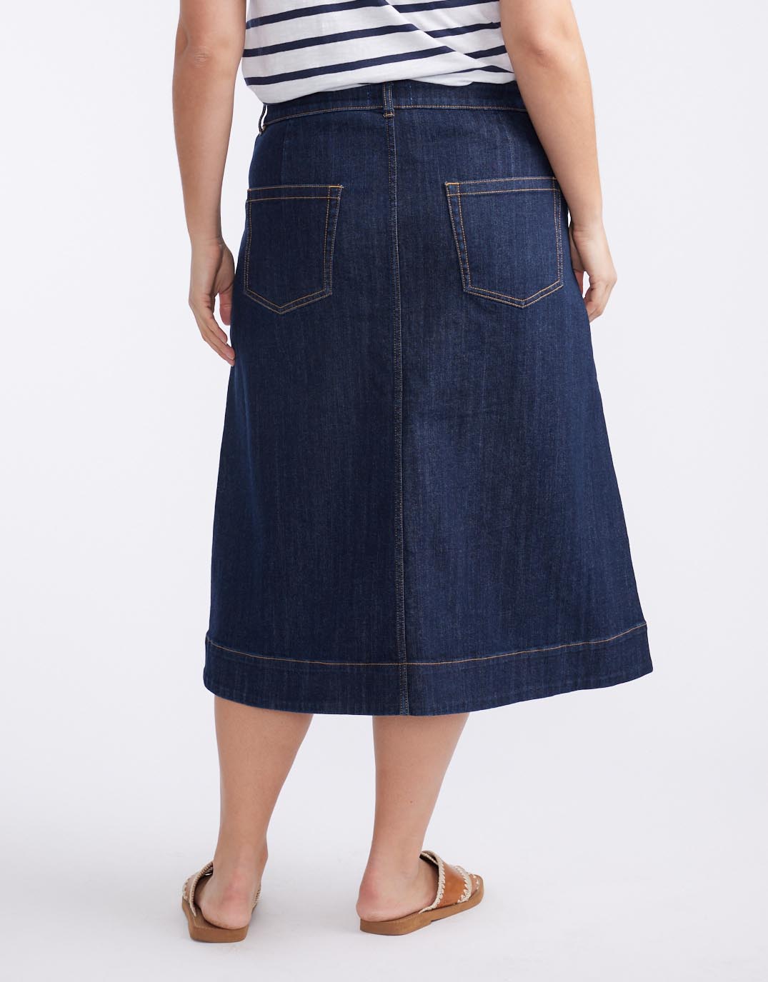 Catalina Midi Skirt - Indigo