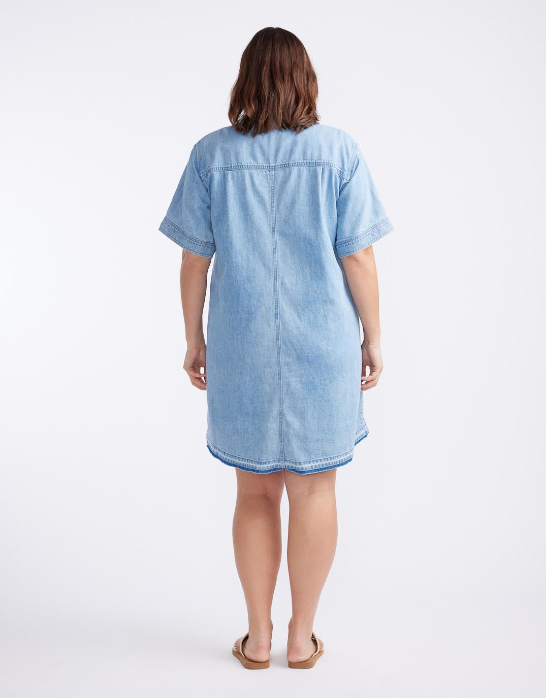 Claudia Denim Dress - Mid Wash