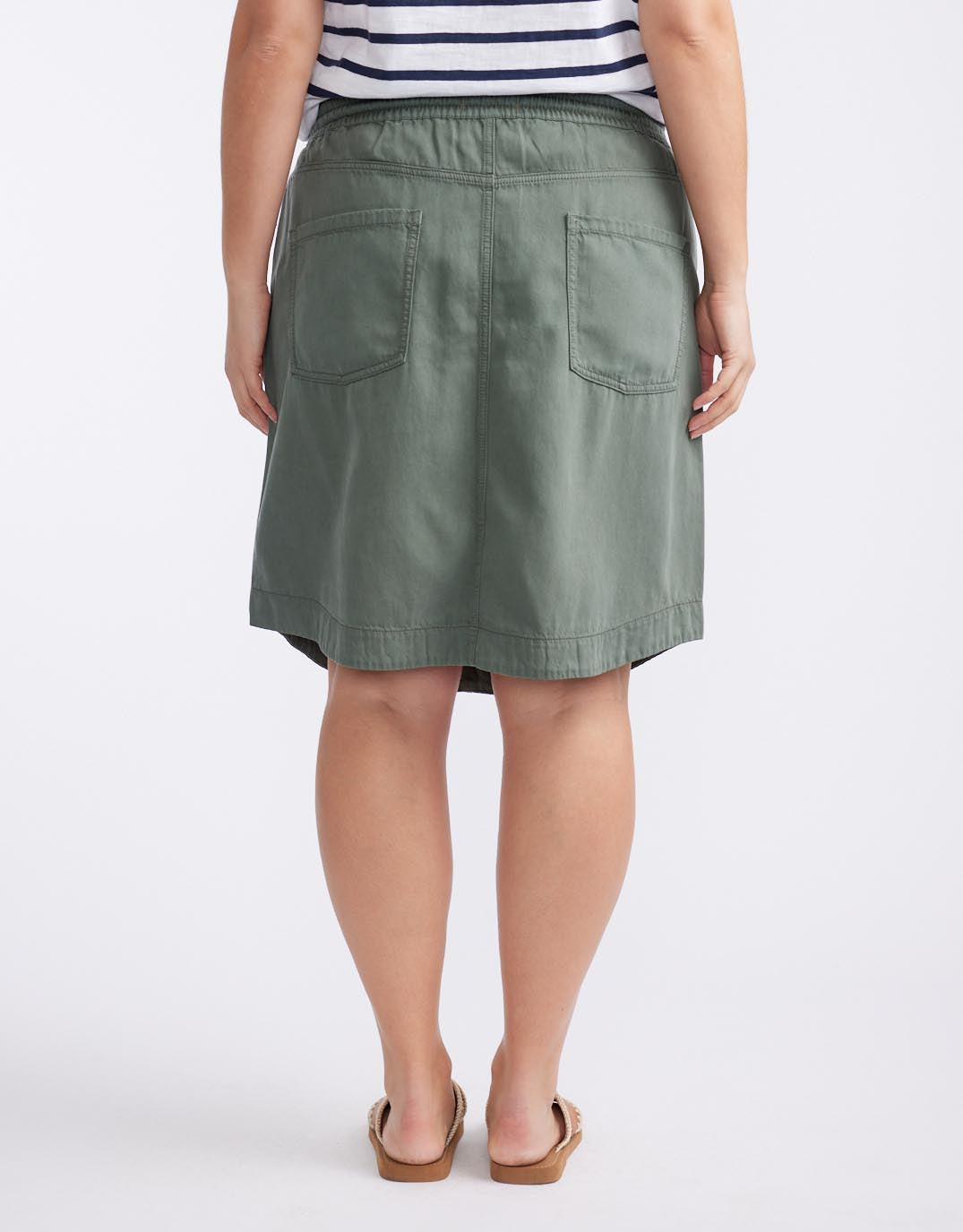 Coco Denim Skirt - Khaki