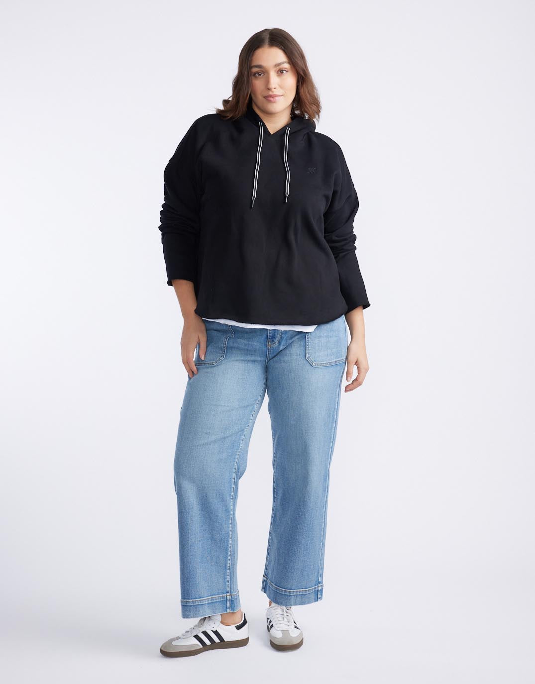 Monogram Fleece Hoodie - Black