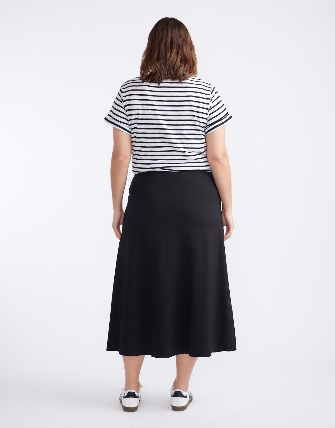 Timeless Ponte Midi Skirt - Black