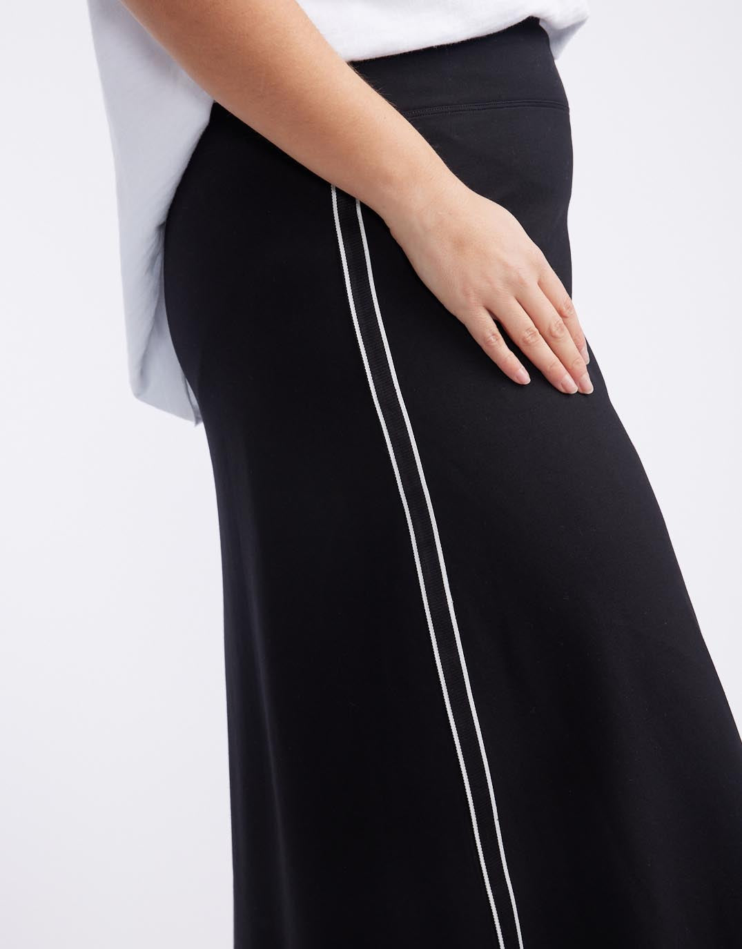 Timeless Ponte Midi Skirt - French Tape