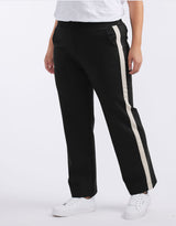 Timeless Straight Leg Ponte Pant - Black/Natural