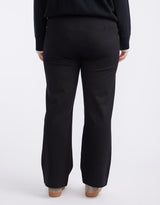 Timeless Straight Leg Ponte Pant - Black/Natural
