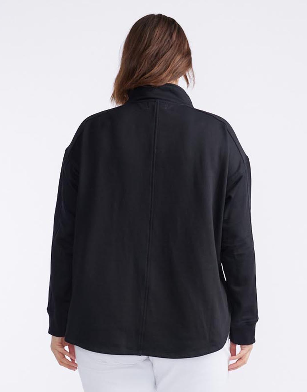 Unwind Half Zip Sweater - Black