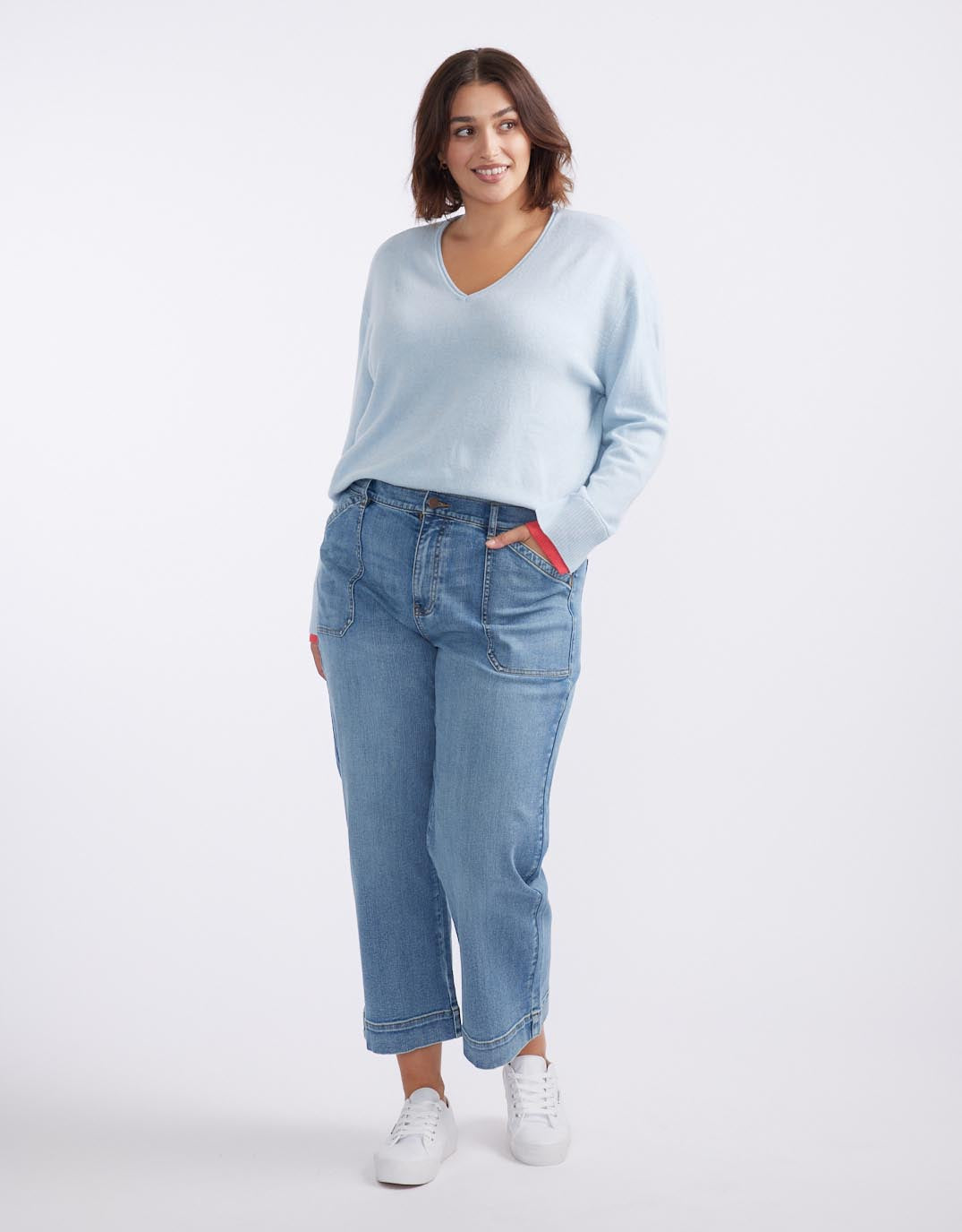 white-co-upstate-double-cuff-knit-jumper-blue-melon-womens-clothing