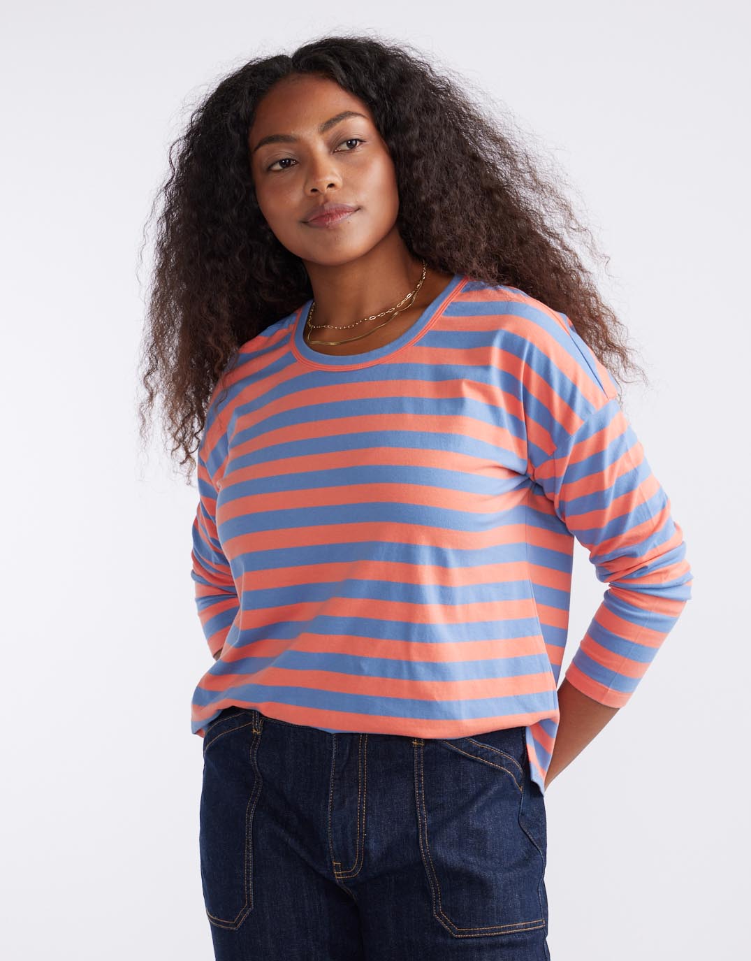 white-co-relaxed-long-sleeve-t-shirt-melon-denim-stripe-womens-clothing