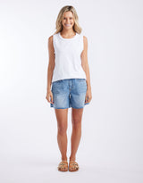 Scoop Hem Tank - White