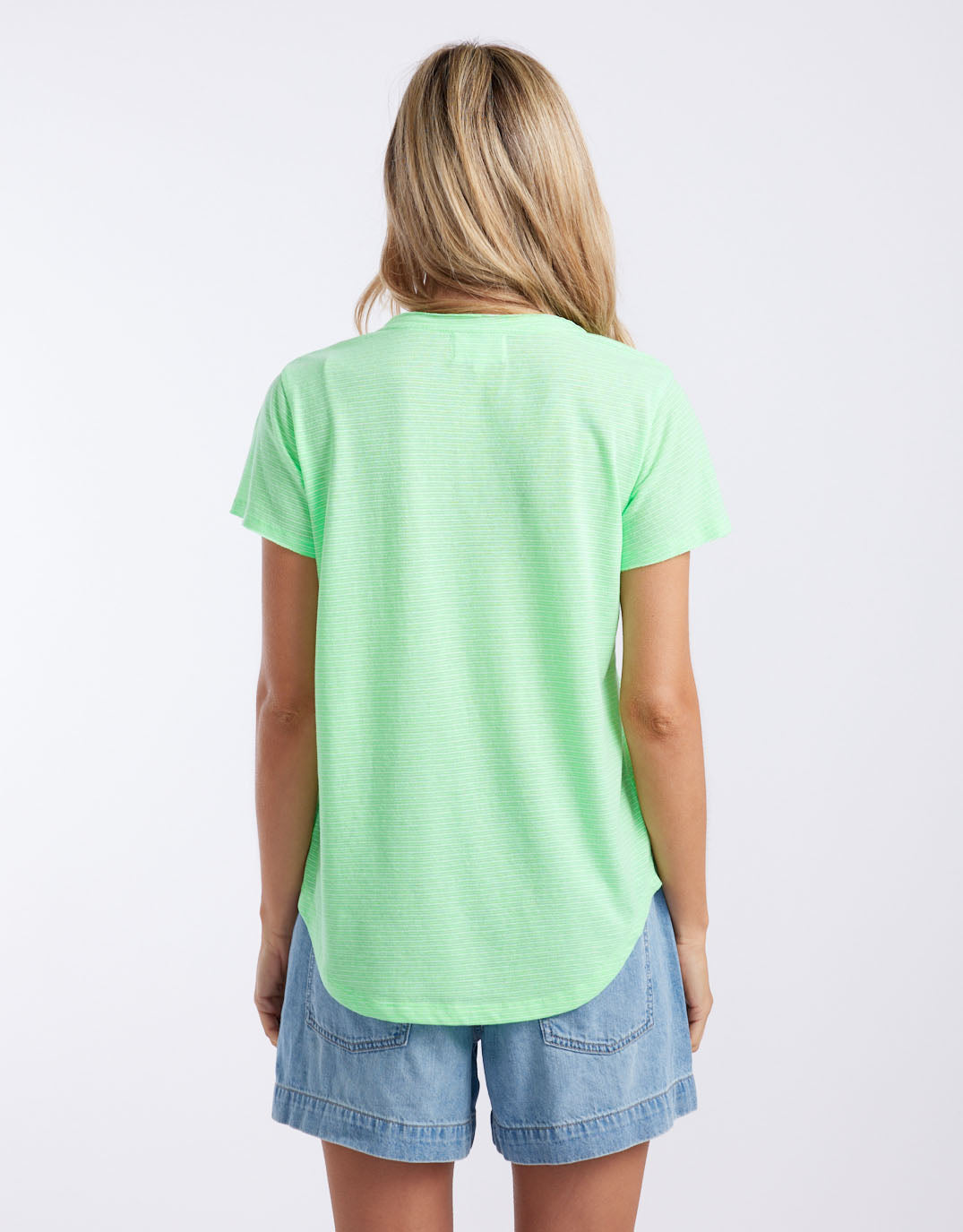 white-co-sorbet-stripe-vee-neck-tee-neon-green-womens-clothing