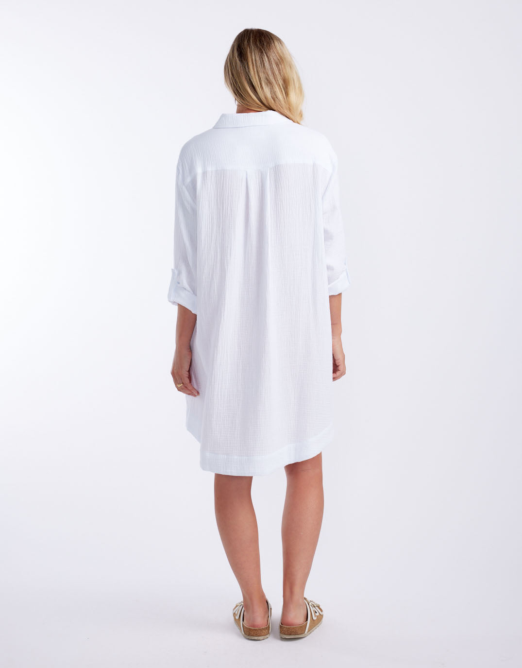 St Barts Dress - White / Seaglass