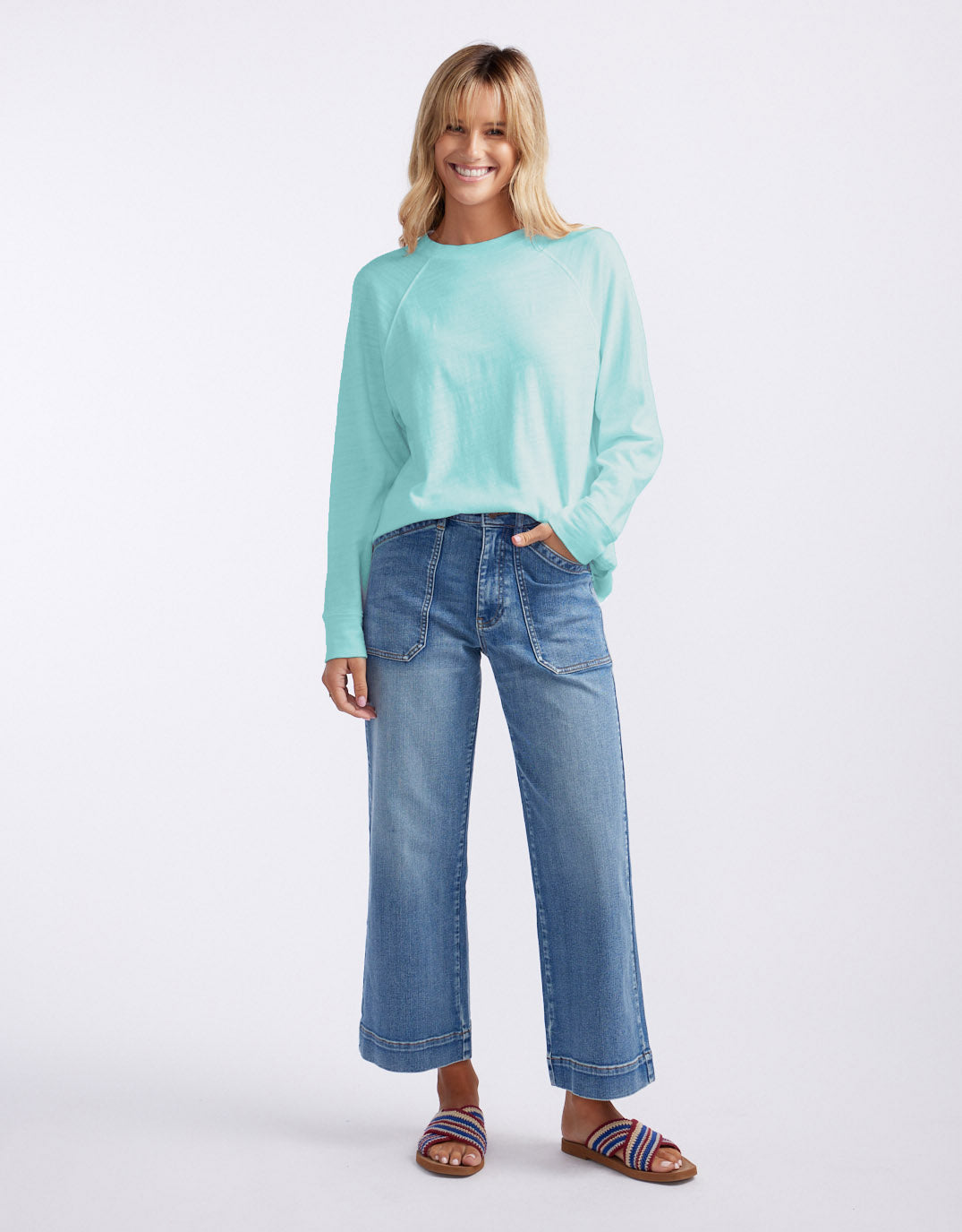 Sunset Throw On Top - Seaglass