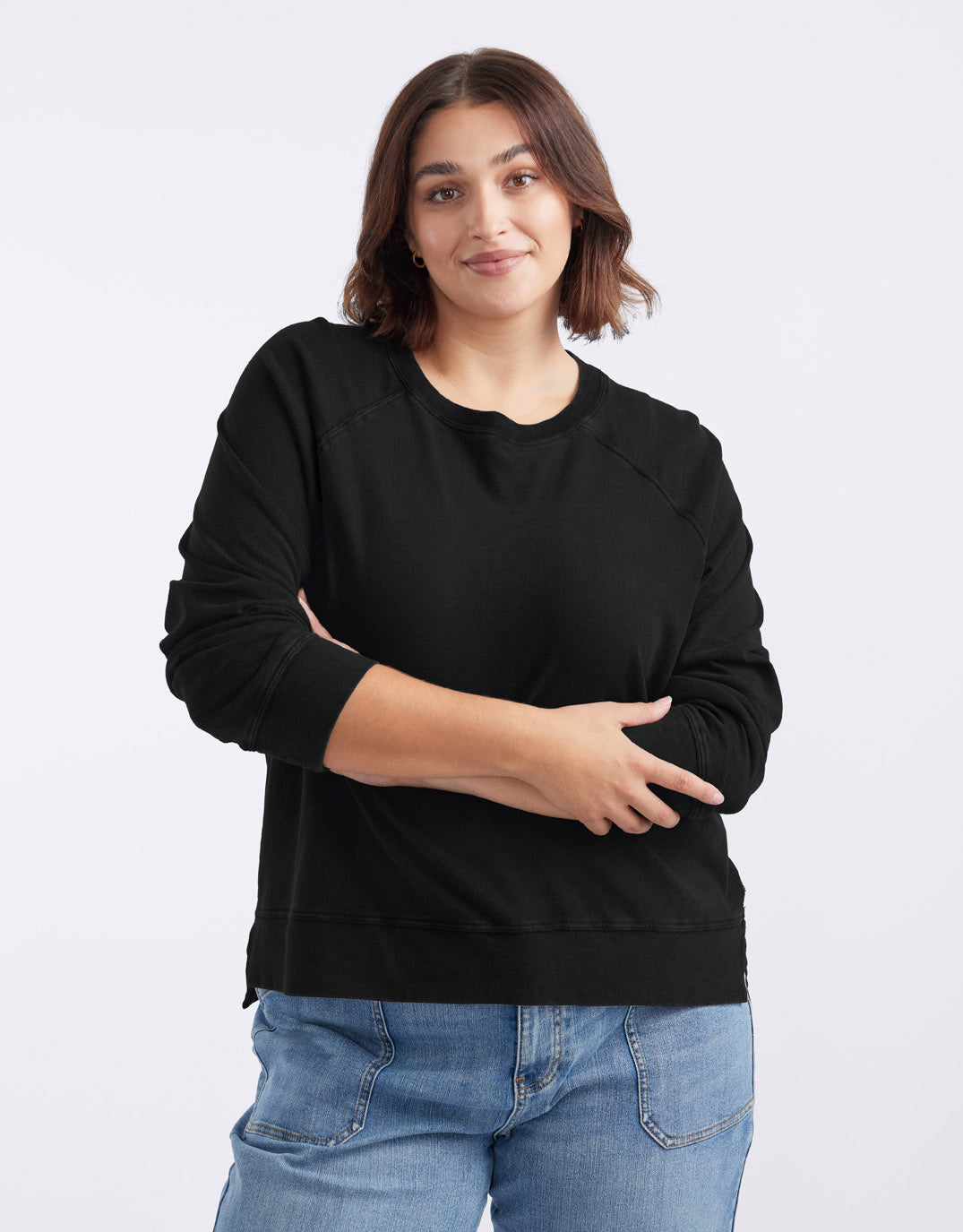 Sunset Throw On Top - Black