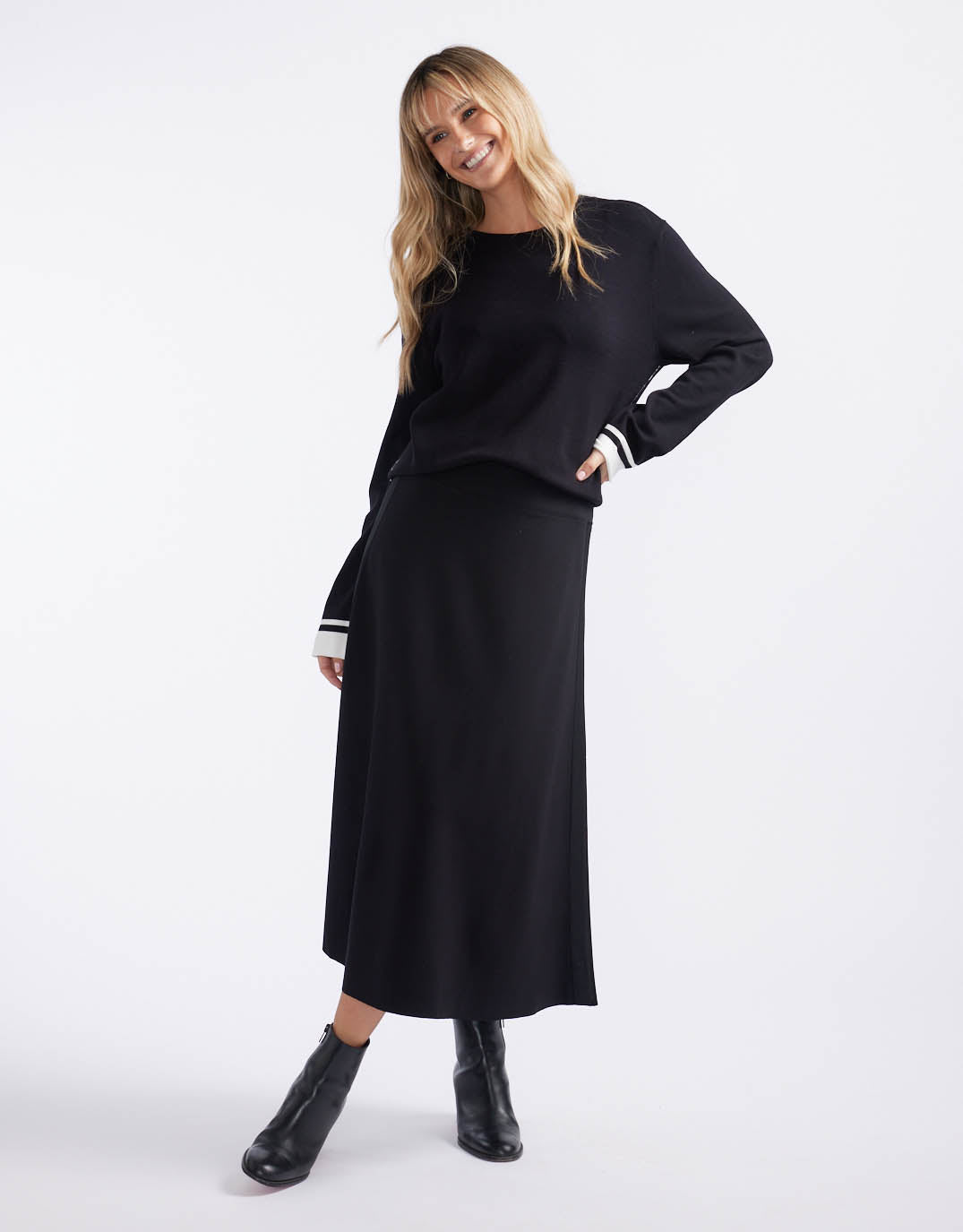 white-co-timeless-ponte-midi-skirt-black-womens-clothing