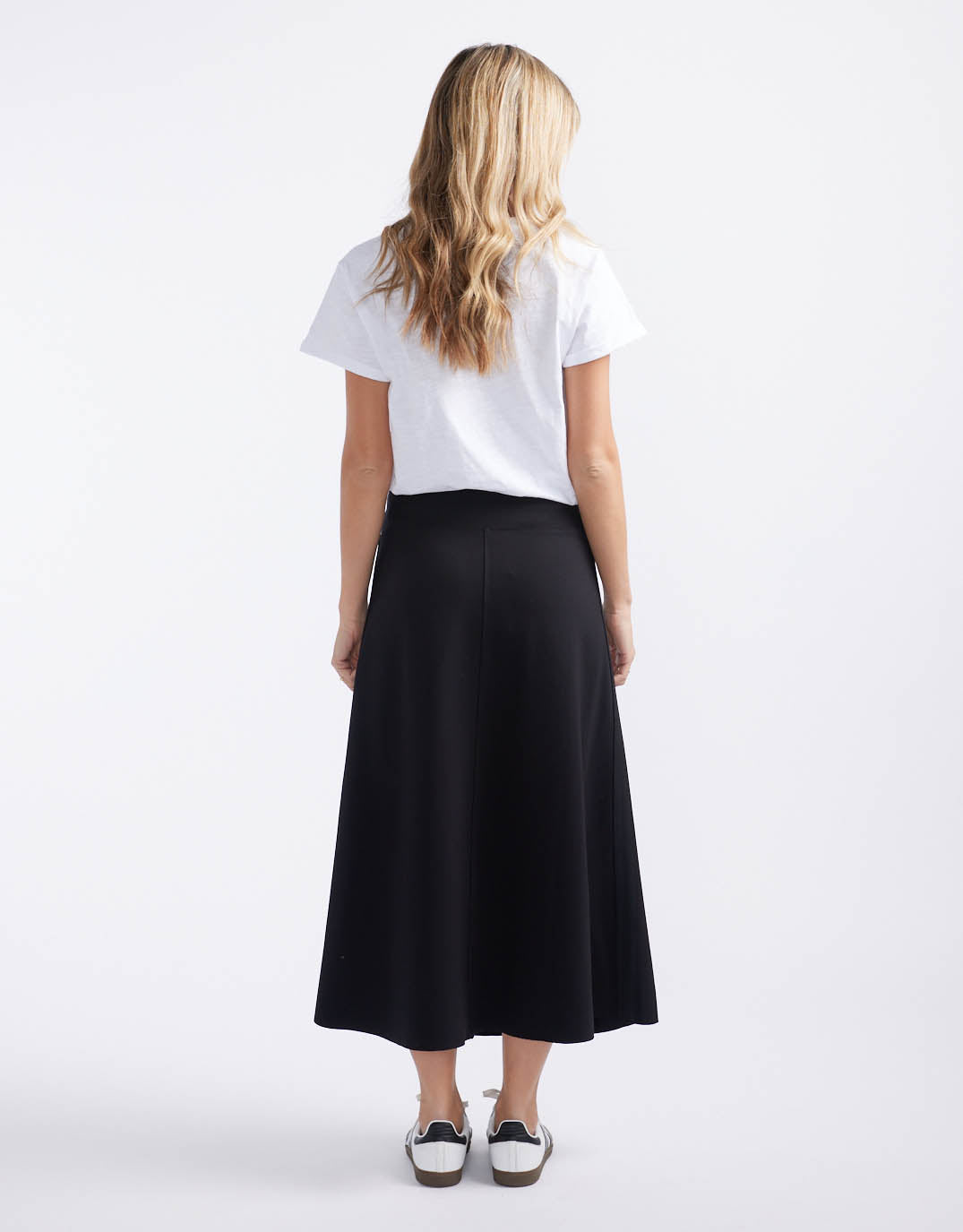 Timeless Ponte Midi Skirt - Black